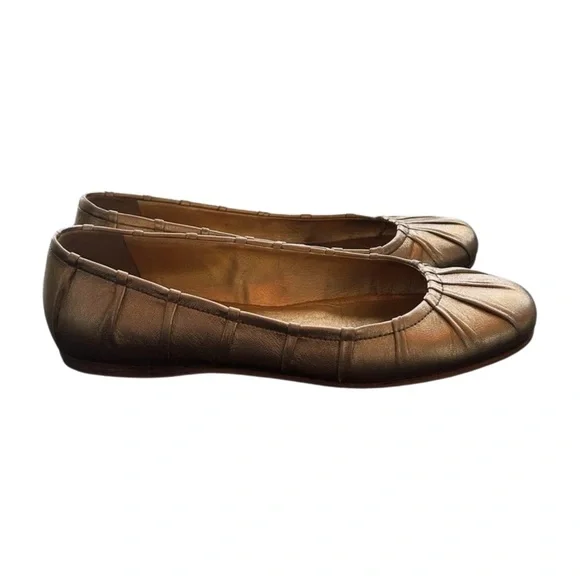 Prada Metallic Gold Flats - Picture 3 of 8